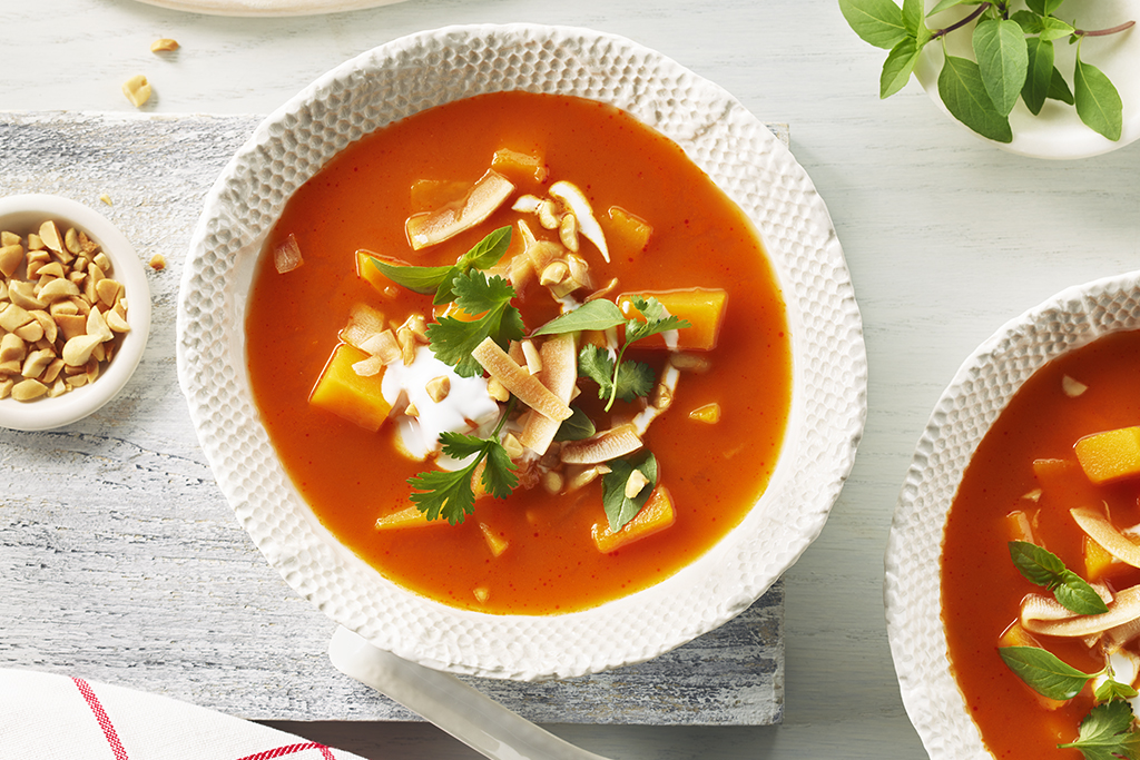 Thai Butternut Squash and Red Curry Soup