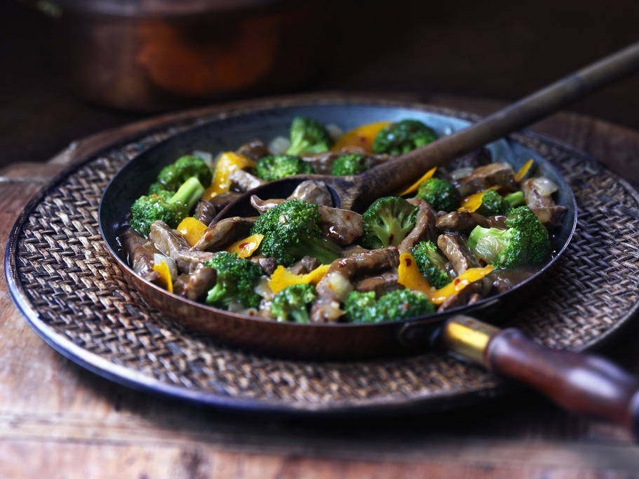 Boeuf et brocoli à l'orange