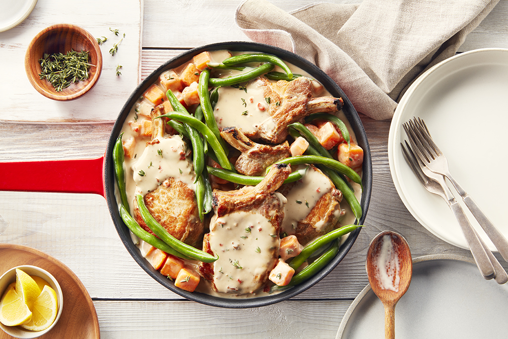 One-Pan Pork Chop and Sweet Potato Skillet