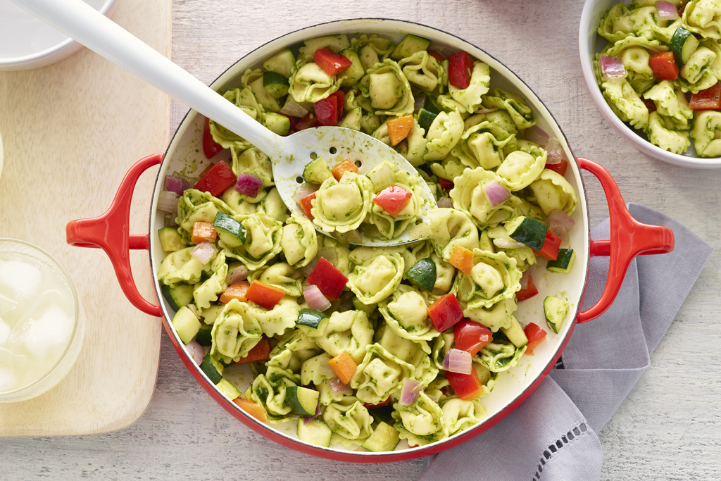 Tortellinis au pesto tout-en-un