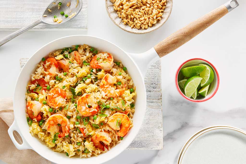 Riz frit aux crevettes