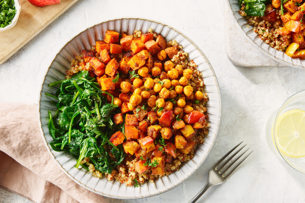 Roasted Chickpea, Sweet Potato and Apple Grain