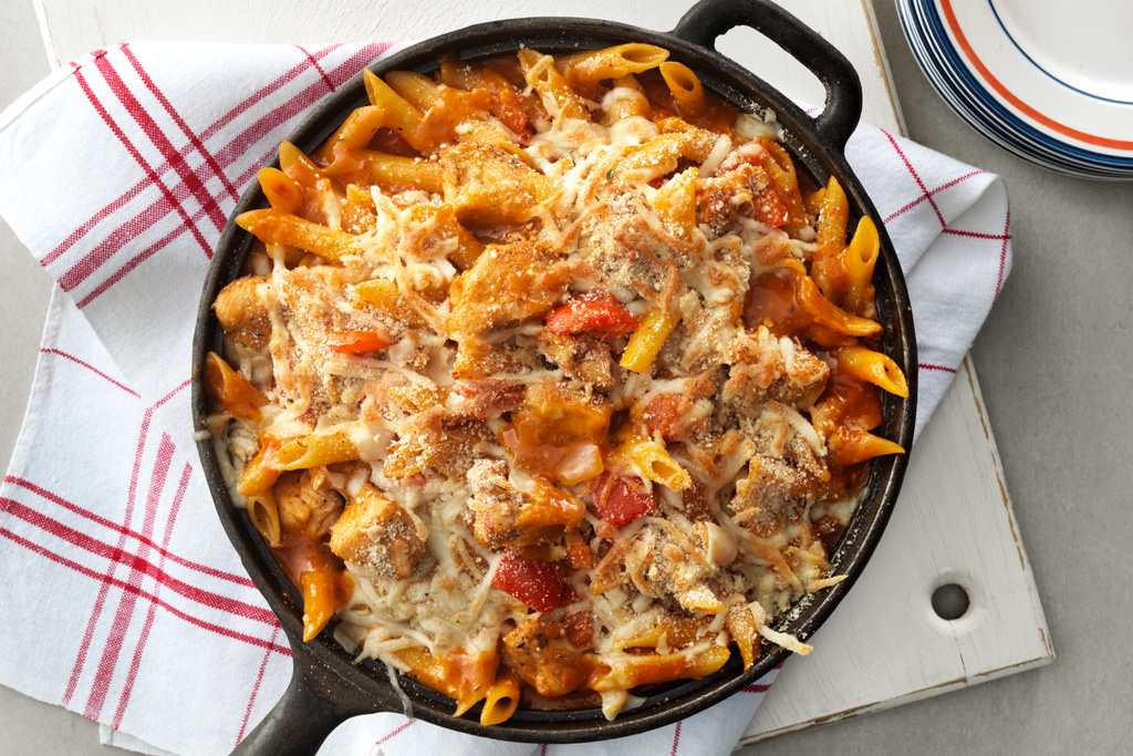 Chicken Parmigiana Pasta Skillet