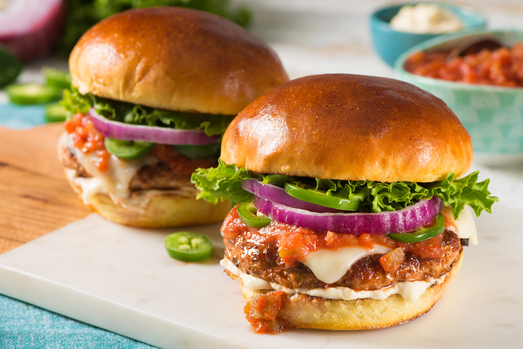 Spicy Pork Burgers