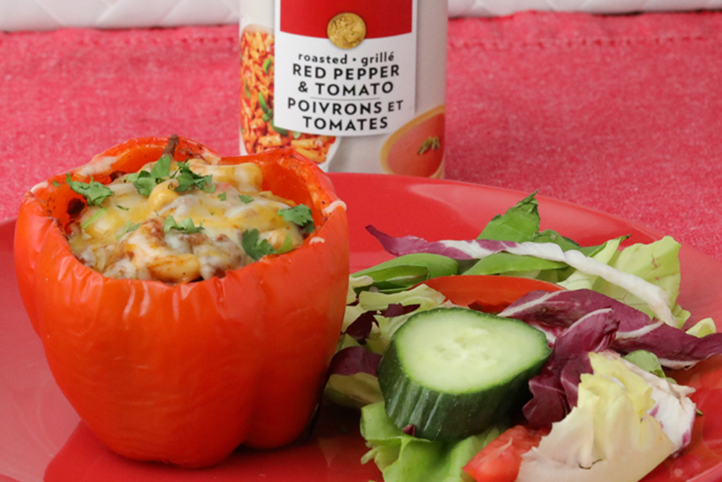 Chili Pasta Stuffed Peppers